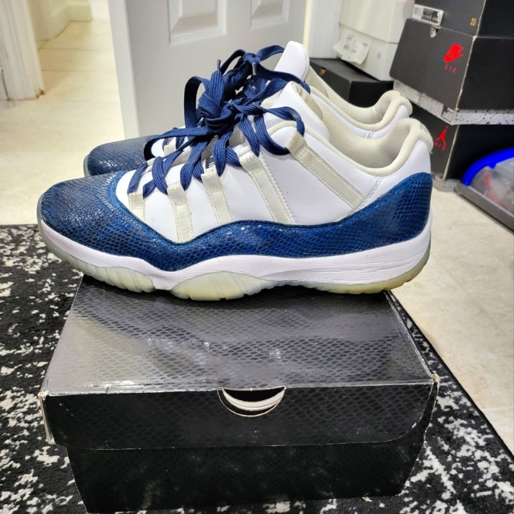 Blue Snakeskin Jordan 11s low
